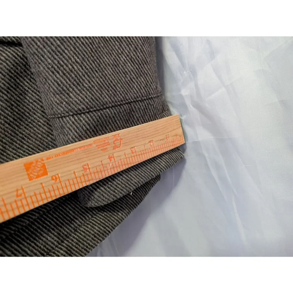 Hugo Boss Mens 44R Colbert Wool Blend Field Jacket Grey Tweed Epaulets - Picture 8 of 13